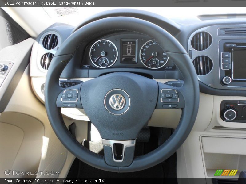 Candy White / Beige 2012 Volkswagen Tiguan SE