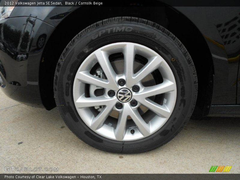 Black / Cornsilk Beige 2012 Volkswagen Jetta SE Sedan