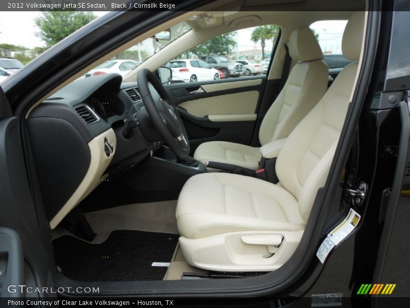 Black / Cornsilk Beige 2012 Volkswagen Jetta SE Sedan