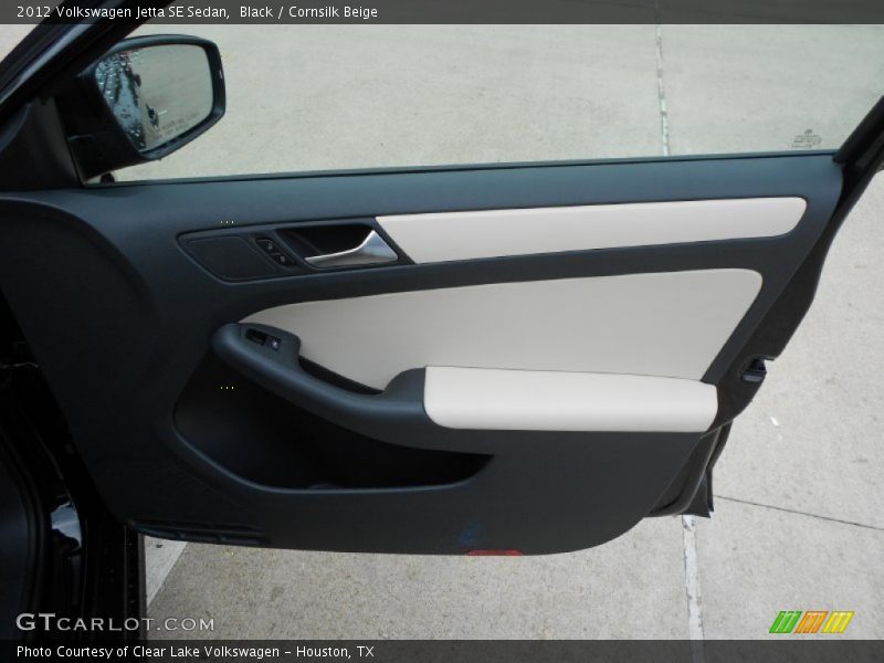 Black / Cornsilk Beige 2012 Volkswagen Jetta SE Sedan