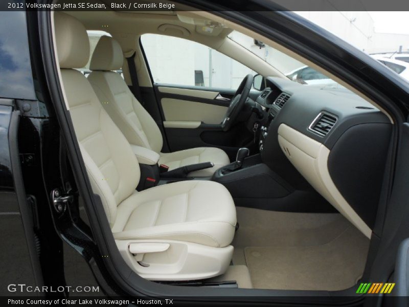 Black / Cornsilk Beige 2012 Volkswagen Jetta SE Sedan