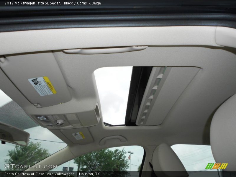 Black / Cornsilk Beige 2012 Volkswagen Jetta SE Sedan