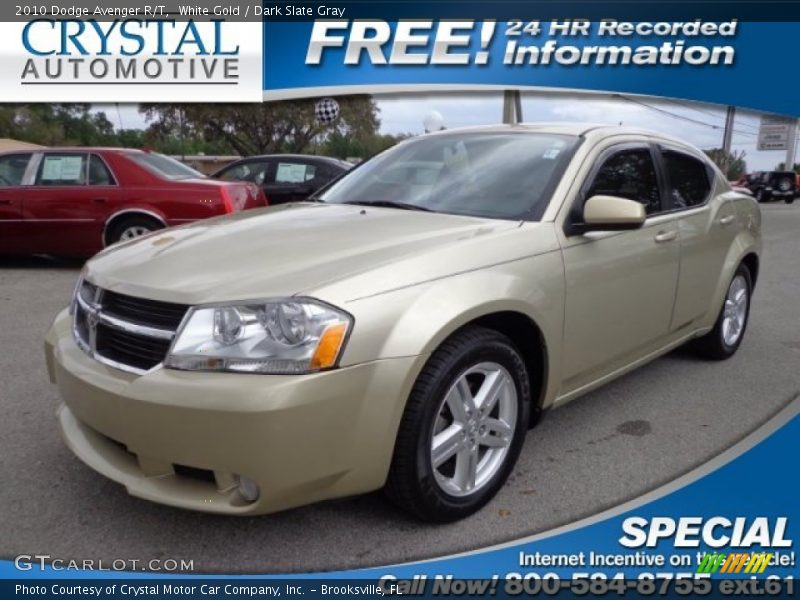 White Gold / Dark Slate Gray 2010 Dodge Avenger R/T