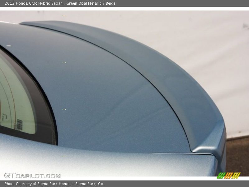 Green Opal Metallic / Beige 2013 Honda Civic Hybrid Sedan