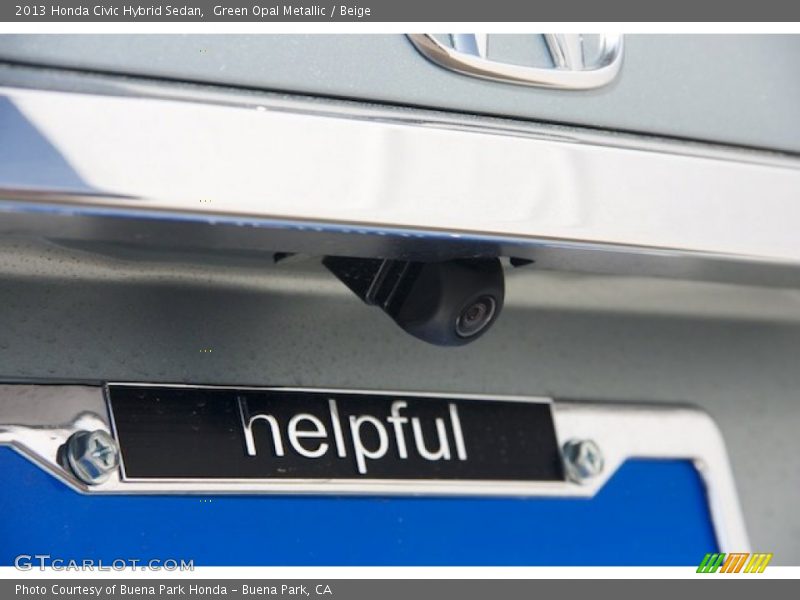 Green Opal Metallic / Beige 2013 Honda Civic Hybrid Sedan