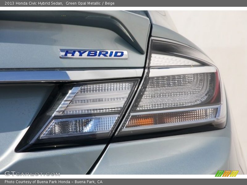 Green Opal Metallic / Beige 2013 Honda Civic Hybrid Sedan