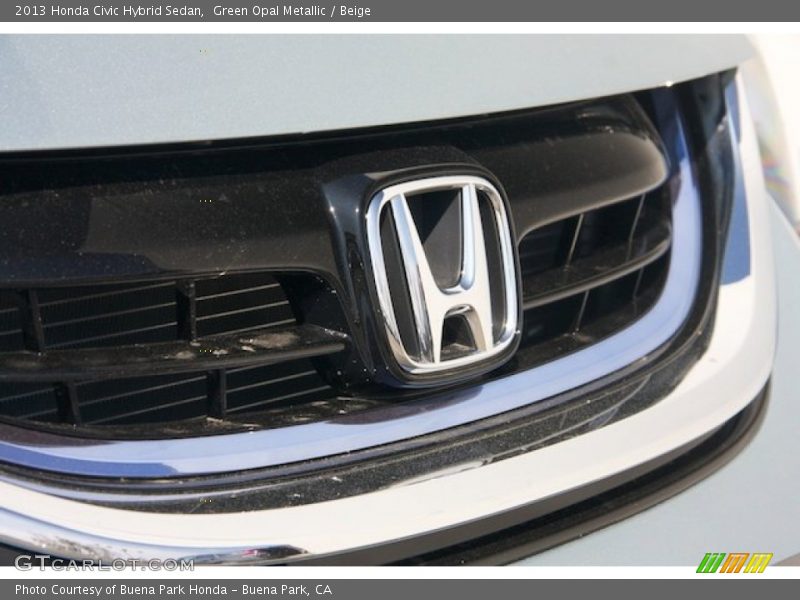 Green Opal Metallic / Beige 2013 Honda Civic Hybrid Sedan