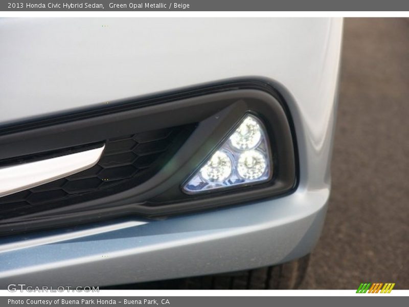 Green Opal Metallic / Beige 2013 Honda Civic Hybrid Sedan