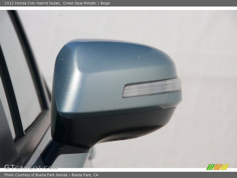 Green Opal Metallic / Beige 2013 Honda Civic Hybrid Sedan