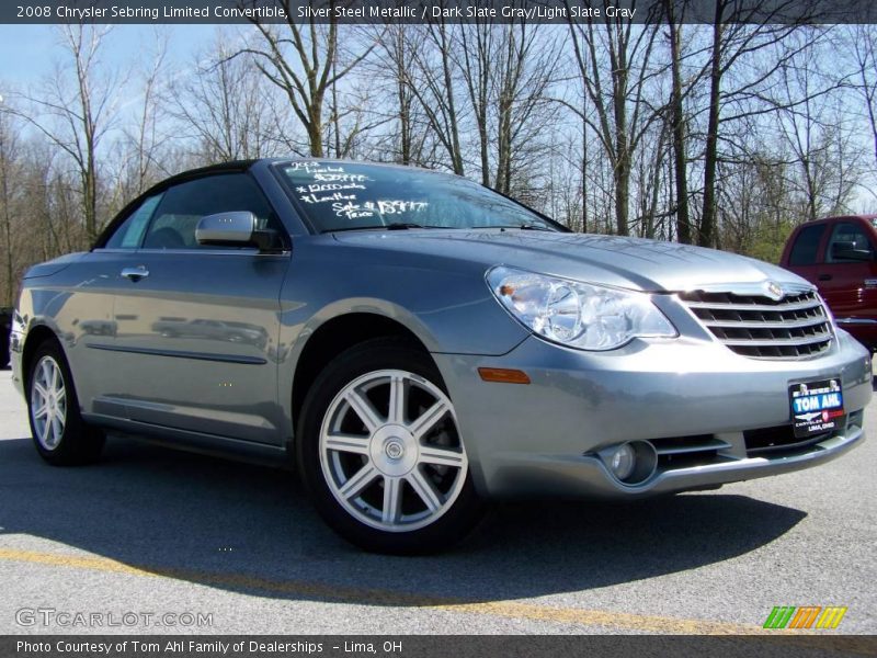 Silver Steel Metallic / Dark Slate Gray/Light Slate Gray 2008 Chrysler Sebring Limited Convertible