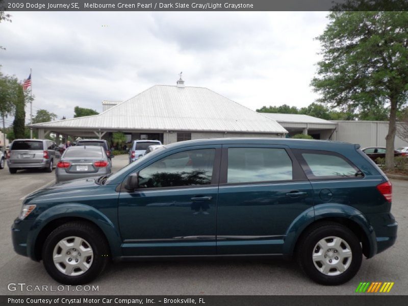 Melbourne Green Pearl / Dark Slate Gray/Light Graystone 2009 Dodge Journey SE