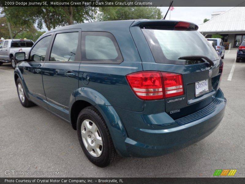 Melbourne Green Pearl / Dark Slate Gray/Light Graystone 2009 Dodge Journey SE