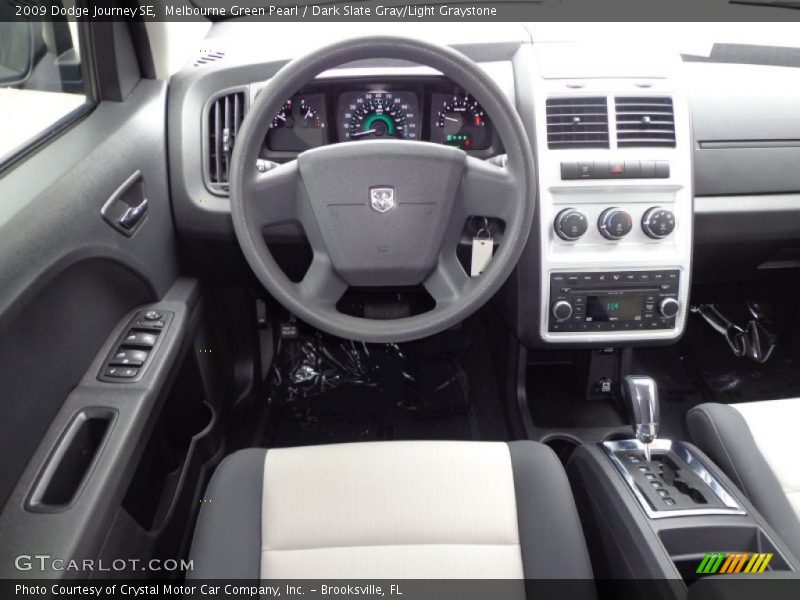 Melbourne Green Pearl / Dark Slate Gray/Light Graystone 2009 Dodge Journey SE