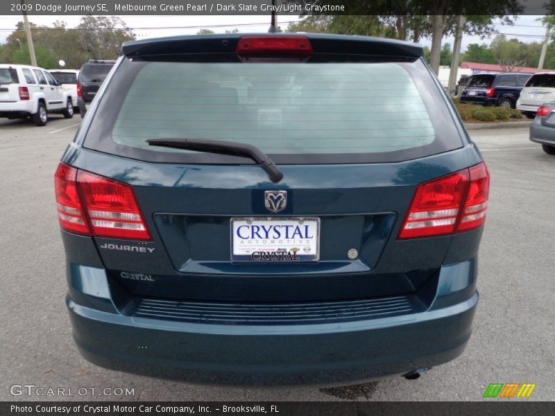 Melbourne Green Pearl / Dark Slate Gray/Light Graystone 2009 Dodge Journey SE