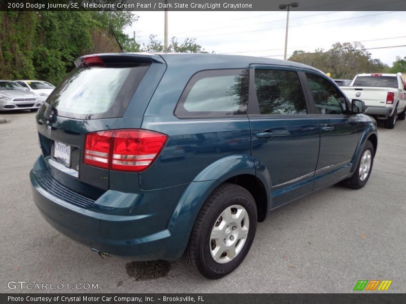 Melbourne Green Pearl / Dark Slate Gray/Light Graystone 2009 Dodge Journey SE