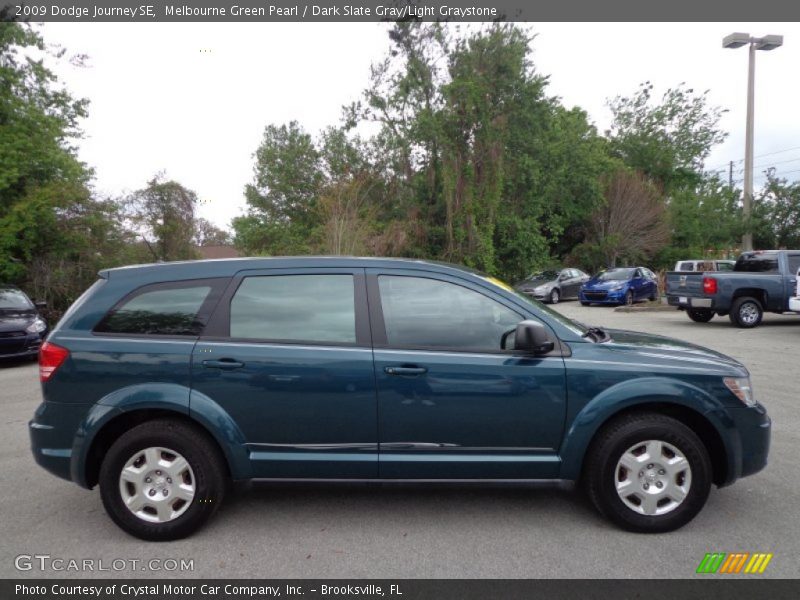 Melbourne Green Pearl / Dark Slate Gray/Light Graystone 2009 Dodge Journey SE