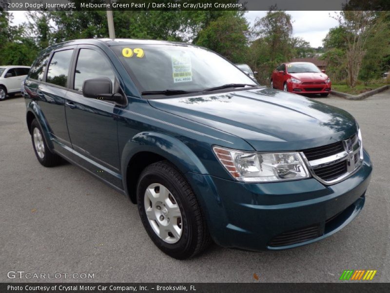 Melbourne Green Pearl / Dark Slate Gray/Light Graystone 2009 Dodge Journey SE
