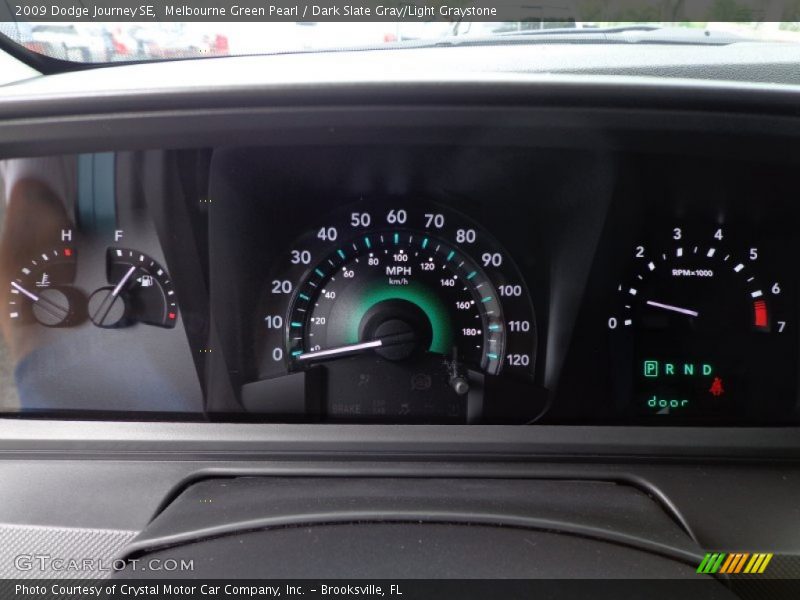 Melbourne Green Pearl / Dark Slate Gray/Light Graystone 2009 Dodge Journey SE