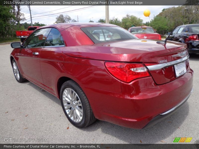 Deep Cherry Red Crystal Pearl / Black/Light Frost Beige 2013 Chrysler 200 Limited Convertible