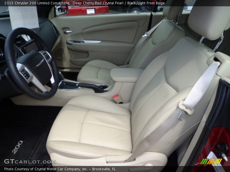 Deep Cherry Red Crystal Pearl / Black/Light Frost Beige 2013 Chrysler 200 Limited Convertible