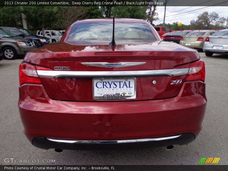 Deep Cherry Red Crystal Pearl / Black/Light Frost Beige 2013 Chrysler 200 Limited Convertible