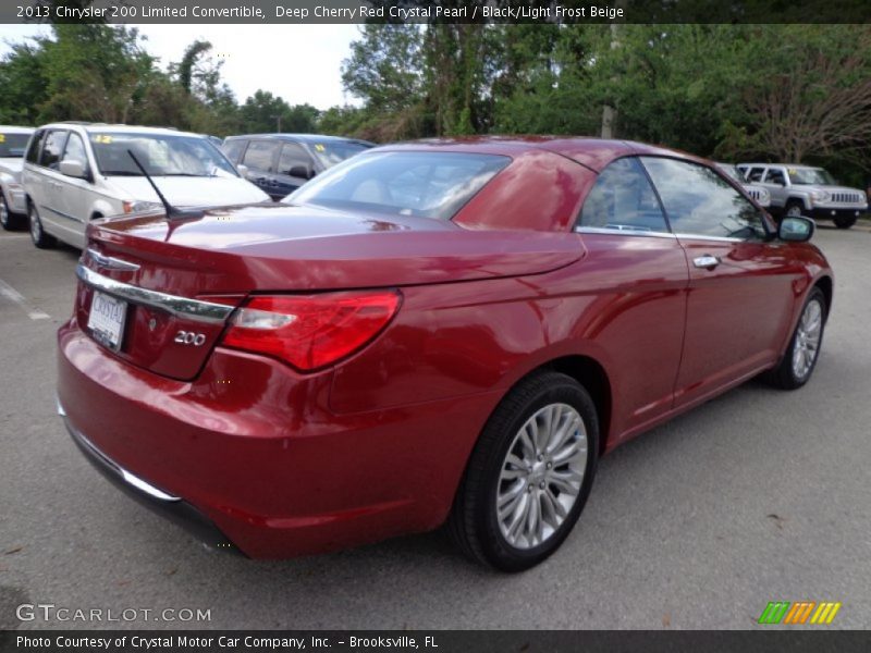 Deep Cherry Red Crystal Pearl / Black/Light Frost Beige 2013 Chrysler 200 Limited Convertible