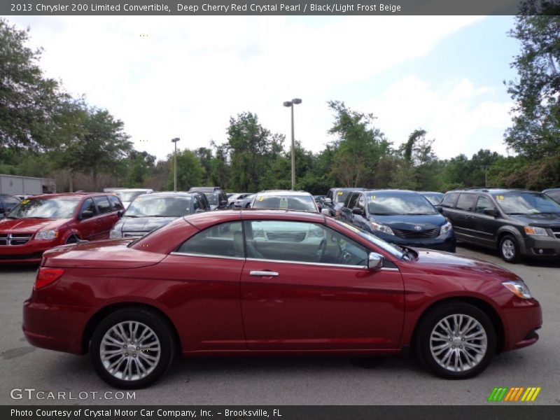 Deep Cherry Red Crystal Pearl / Black/Light Frost Beige 2013 Chrysler 200 Limited Convertible
