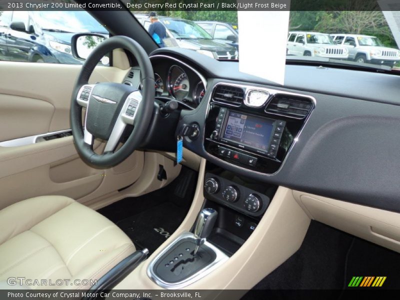 Deep Cherry Red Crystal Pearl / Black/Light Frost Beige 2013 Chrysler 200 Limited Convertible