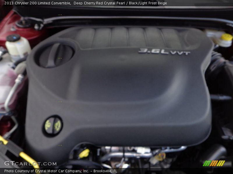 Deep Cherry Red Crystal Pearl / Black/Light Frost Beige 2013 Chrysler 200 Limited Convertible