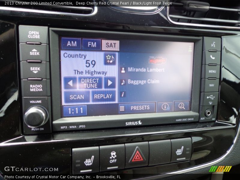 Deep Cherry Red Crystal Pearl / Black/Light Frost Beige 2013 Chrysler 200 Limited Convertible