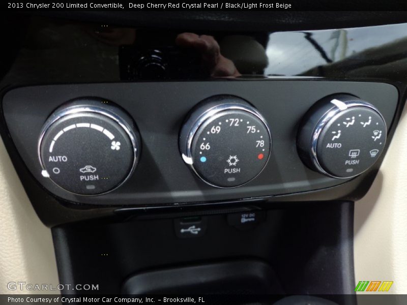 Deep Cherry Red Crystal Pearl / Black/Light Frost Beige 2013 Chrysler 200 Limited Convertible