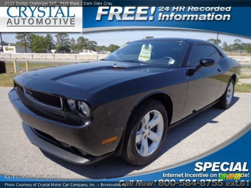 Pitch Black / Dark Slate Gray 2012 Dodge Challenger SXT