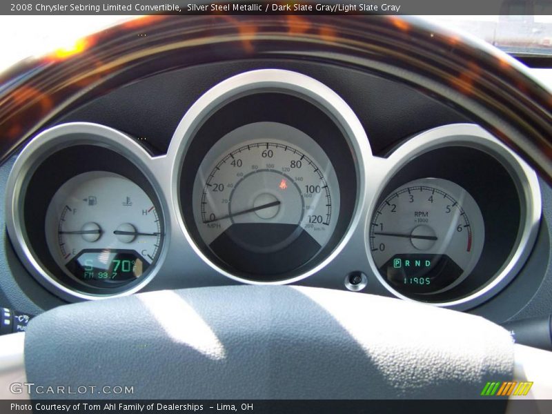 Silver Steel Metallic / Dark Slate Gray/Light Slate Gray 2008 Chrysler Sebring Limited Convertible