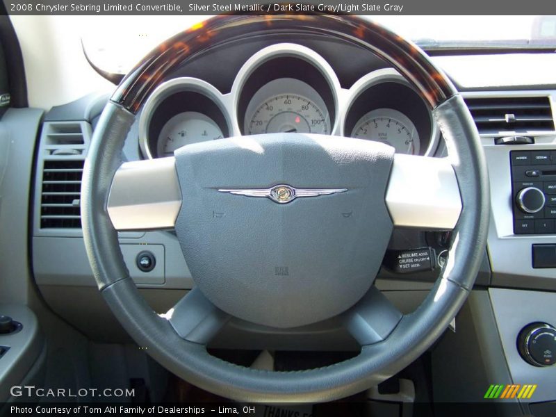 Silver Steel Metallic / Dark Slate Gray/Light Slate Gray 2008 Chrysler Sebring Limited Convertible