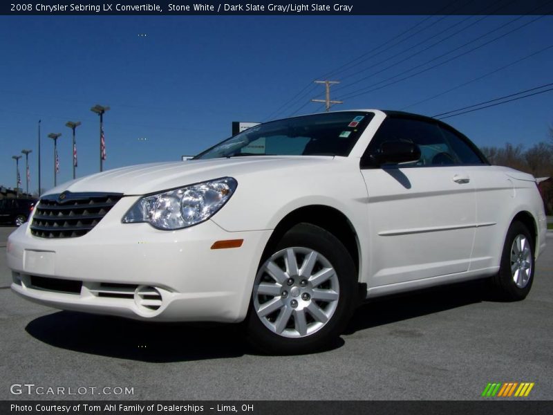 Stone White / Dark Slate Gray/Light Slate Gray 2008 Chrysler Sebring LX Convertible