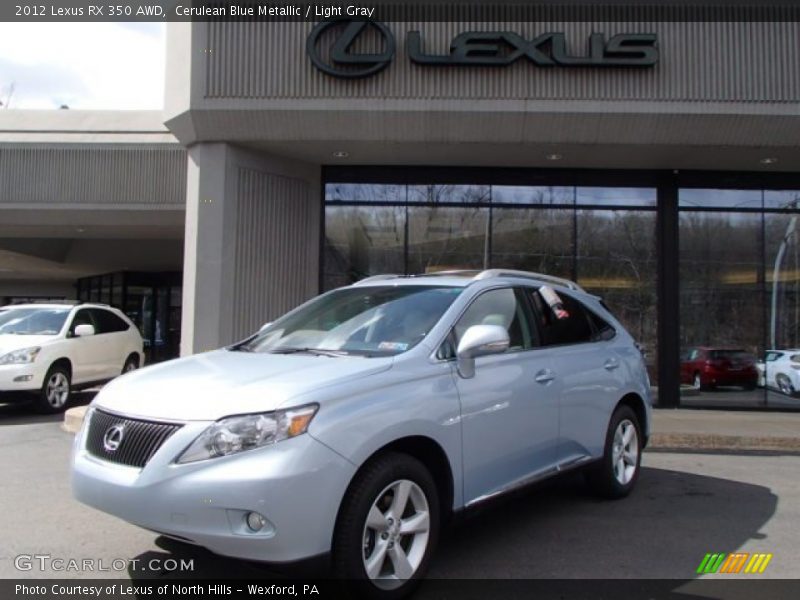 Cerulean Blue Metallic / Light Gray 2012 Lexus RX 350 AWD