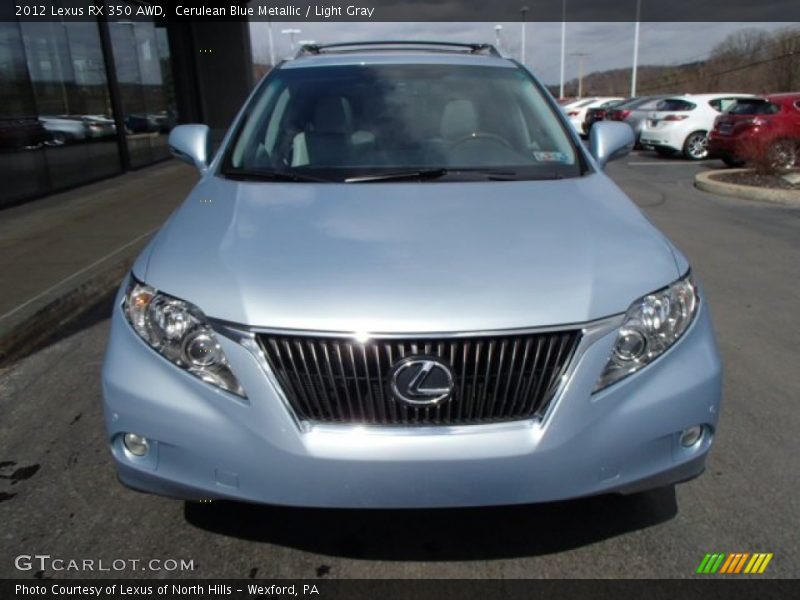 Cerulean Blue Metallic / Light Gray 2012 Lexus RX 350 AWD