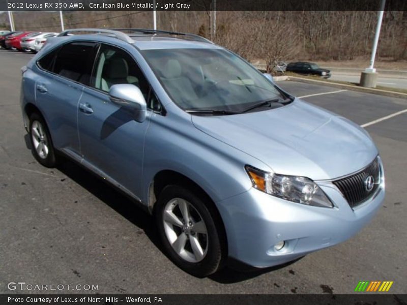 Cerulean Blue Metallic / Light Gray 2012 Lexus RX 350 AWD