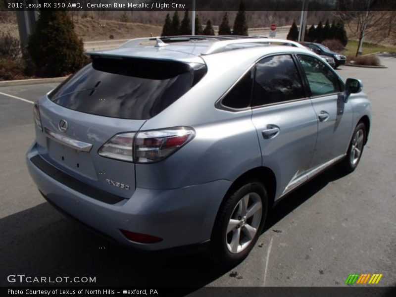 Cerulean Blue Metallic / Light Gray 2012 Lexus RX 350 AWD