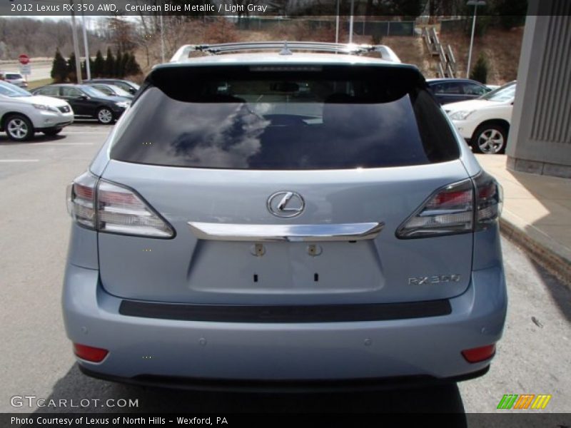 Cerulean Blue Metallic / Light Gray 2012 Lexus RX 350 AWD