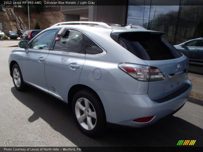 Cerulean Blue Metallic / Light Gray 2012 Lexus RX 350 AWD