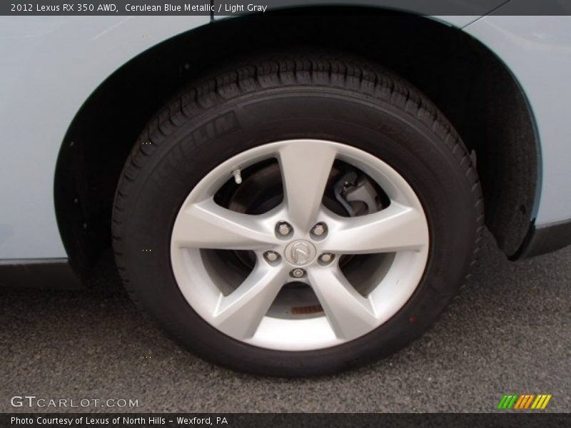 Cerulean Blue Metallic / Light Gray 2012 Lexus RX 350 AWD