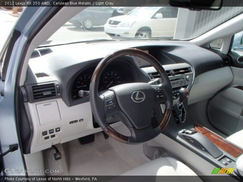 Cerulean Blue Metallic / Light Gray 2012 Lexus RX 350 AWD