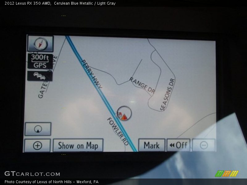 Cerulean Blue Metallic / Light Gray 2012 Lexus RX 350 AWD