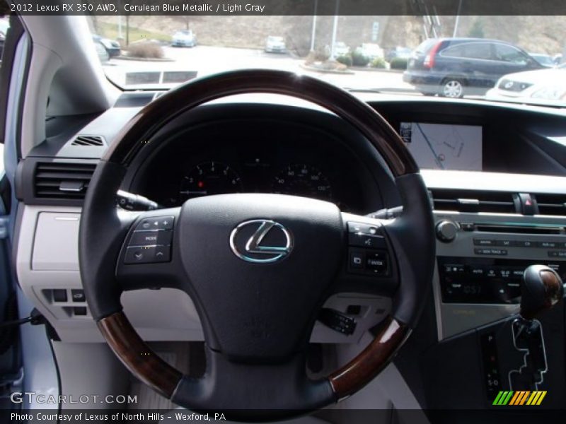 Cerulean Blue Metallic / Light Gray 2012 Lexus RX 350 AWD