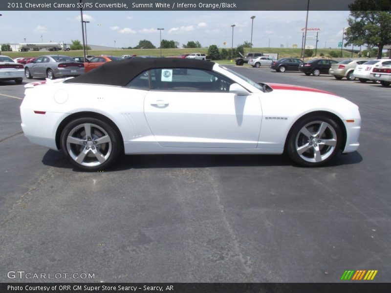 Summit White / Inferno Orange/Black 2011 Chevrolet Camaro SS/RS Convertible