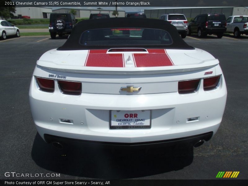 Summit White / Inferno Orange/Black 2011 Chevrolet Camaro SS/RS Convertible