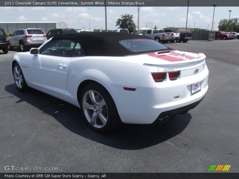 Summit White / Inferno Orange/Black 2011 Chevrolet Camaro SS/RS Convertible