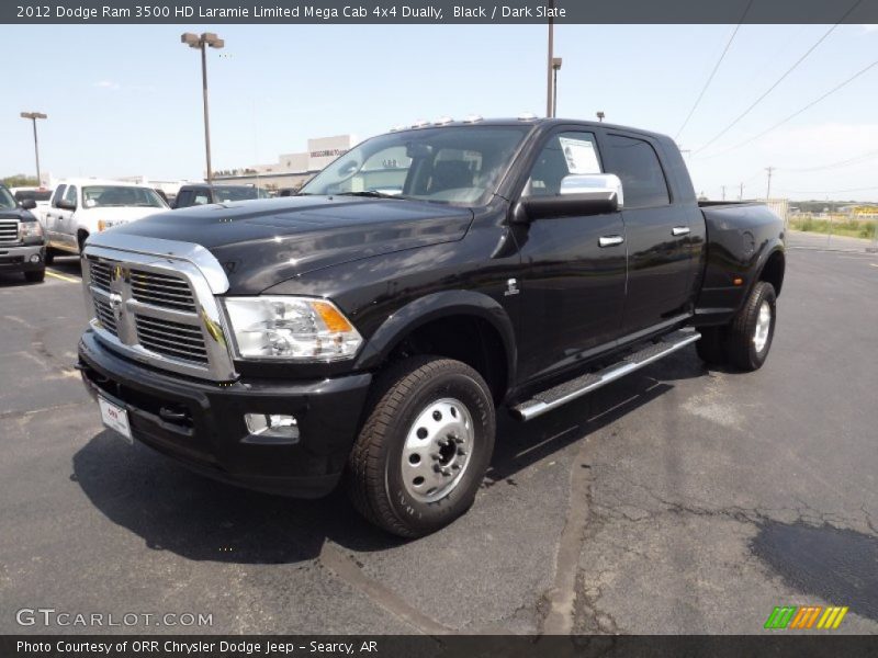 Front 3/4 View of 2012 Ram 3500 HD Laramie Limited Mega Cab 4x4 Dually