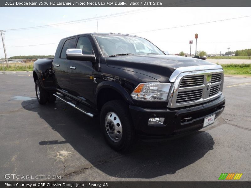 Black / Dark Slate 2012 Dodge Ram 3500 HD Laramie Limited Mega Cab 4x4 Dually